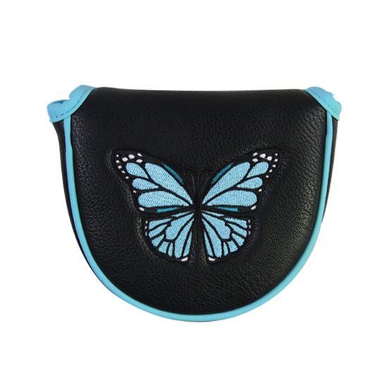 Golf-Putter-Abdeckung, Golfschläger-Schutz mit Magnetverschluss, wasserdichter Stoff, Schmetterlingsstickerei, feine Nähte, Golfschläger-Kopfbedeckung, Zubehör