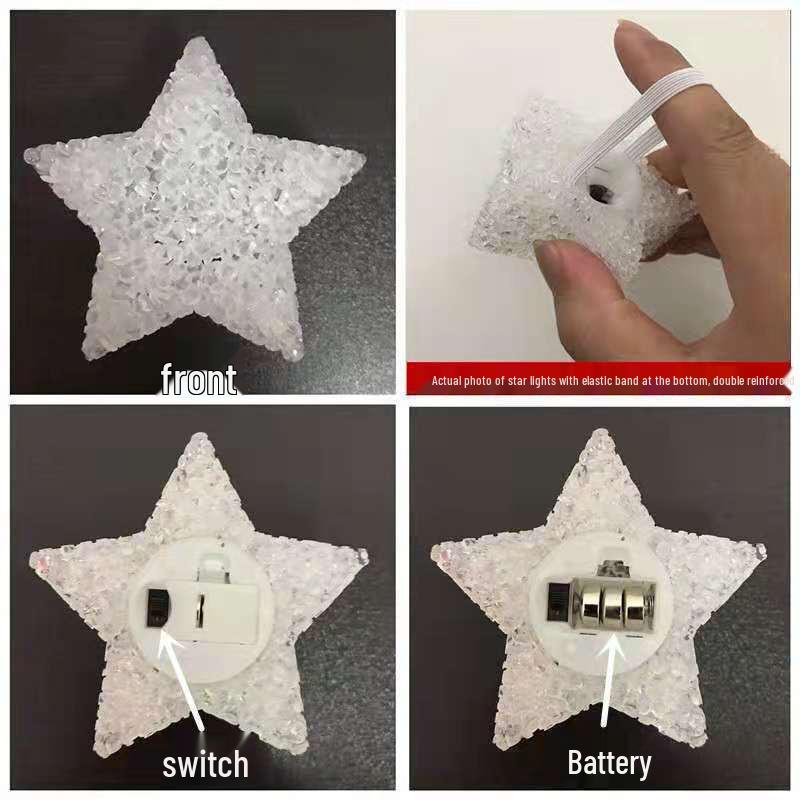 Handheld Luminous Crystal Star Lights for Stage Performance and Dance Props