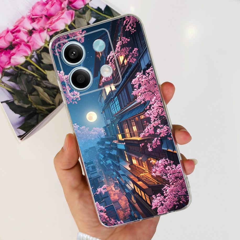 For Xiaomi Redmi Note 13 2024 Case Fashion Flower Soft Phone Case For Xiaomi Redmi Note 13 5G Soft Fundas Bumper Note13 4G Coque