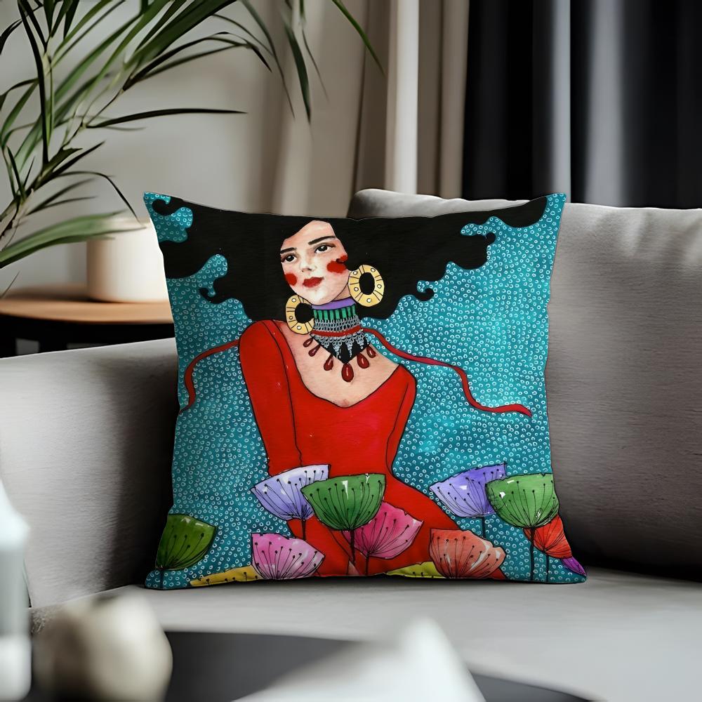 Trending Hhulya Ozdemiried Cushion Cover Antidustmite Pillowcase Invisible Zipper Silky Short Plush Sofa Cushion Cover