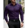 Camisa Masculina de Manga Longa para Verão Roupa Formal de Negócios Top Respirável Leve de Manga Longa para o Trabalho Diário
