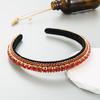 Women's Hairband Rhinestone Versatile Headband Baroque Gold Velvet Fine Edge Headwear