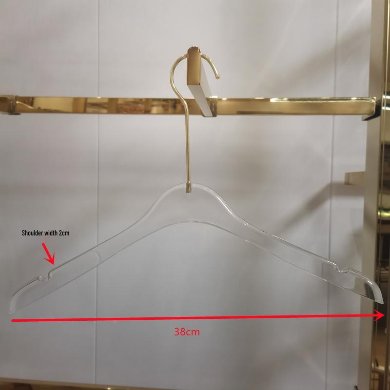 Transparent Acrylic Children's Clothes Hanger with Customizable Logo Option