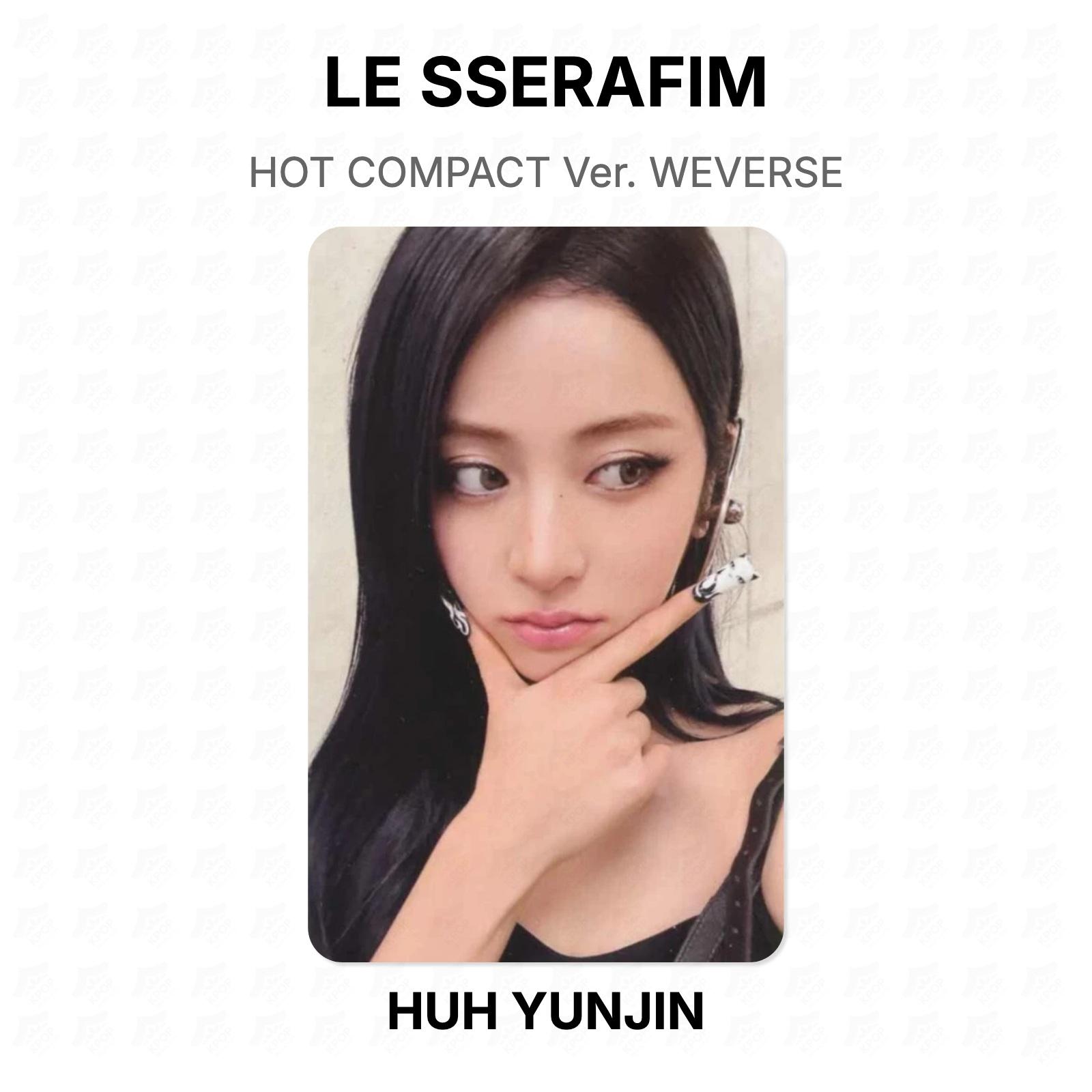 LE SSERAFIM HOT COMPACT Ver. WEVERSE Official Photocard HUH YUNJIN