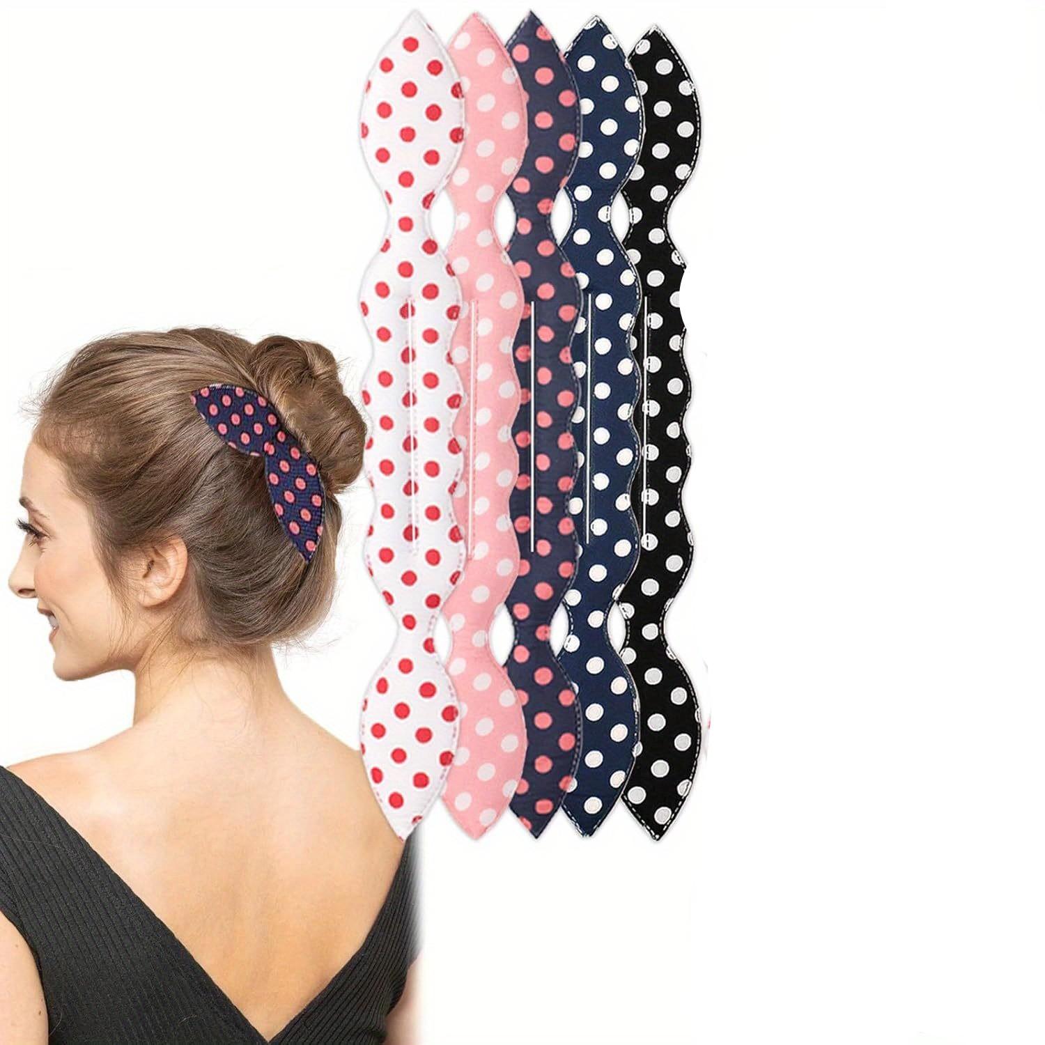 

5 шт. губка с кроличьими ушками, инструмент для волос пучок-цветок, палочка для укладки волос, резинка для волос с кроличьими ушками