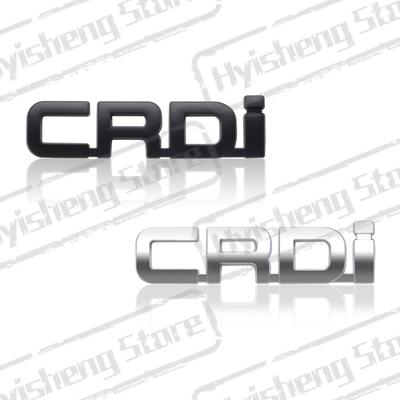 3D Metal Sticker CRDi Emblem Letters Badge Decoration Rear Trunk Stickers For Hyundai Tucson Kia Ceed Carnival Sorento Sportage
