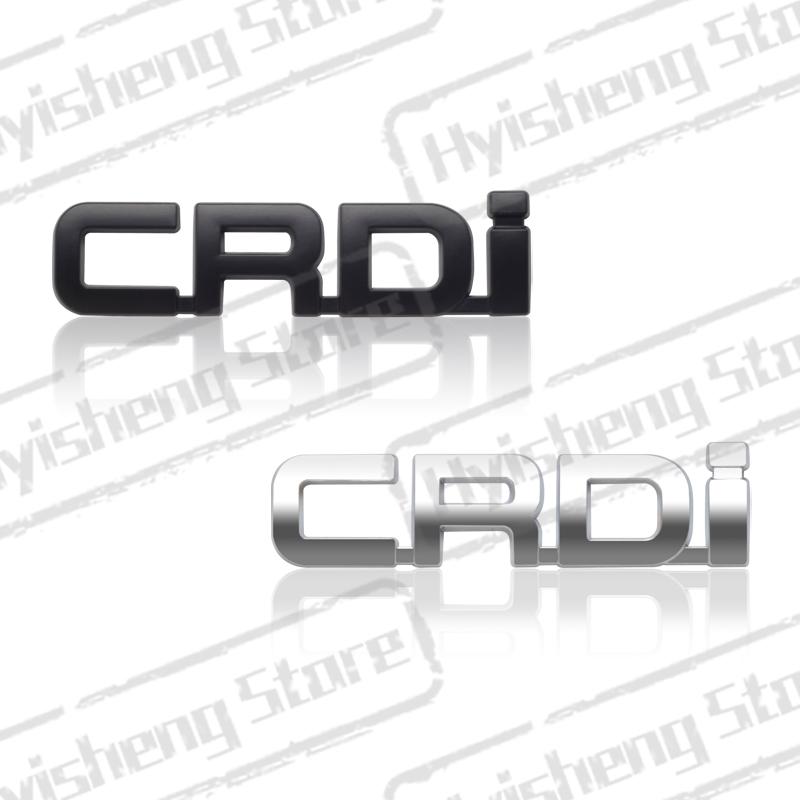 3D Metal Sticker CRDi Emblem Letters Badge Decoration Rear Trunk Stickers For Hyundai Tucson Kia Ceed Carnival Sorento Sportage