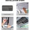 Car Sun Visor Organizer, Leather Sun Visor Pocket Organizer Case With Multi-Pocket Net Zipper, Suede Note Holder Car Visor Storage Pouch For Card Pen