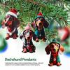 10 stuks Chrismtas Boom Hangers Hangende Teckel Beeldjes Leuke Teckel Hond Ornamenten Kerstboom Huis Kerstversieringen