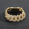26mm Heavy Duty T Cubic Zirconia Cuban Chain Trendy Hip Hop Punk Clavicle Chain Fashion Men's Bracelet Jewelry