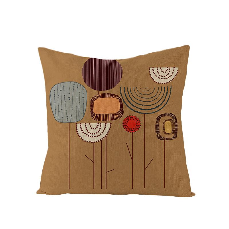 Home Simple Polyester Cushion Cover Cushion Cover Flower Sofa Cushion Cover Cushion
