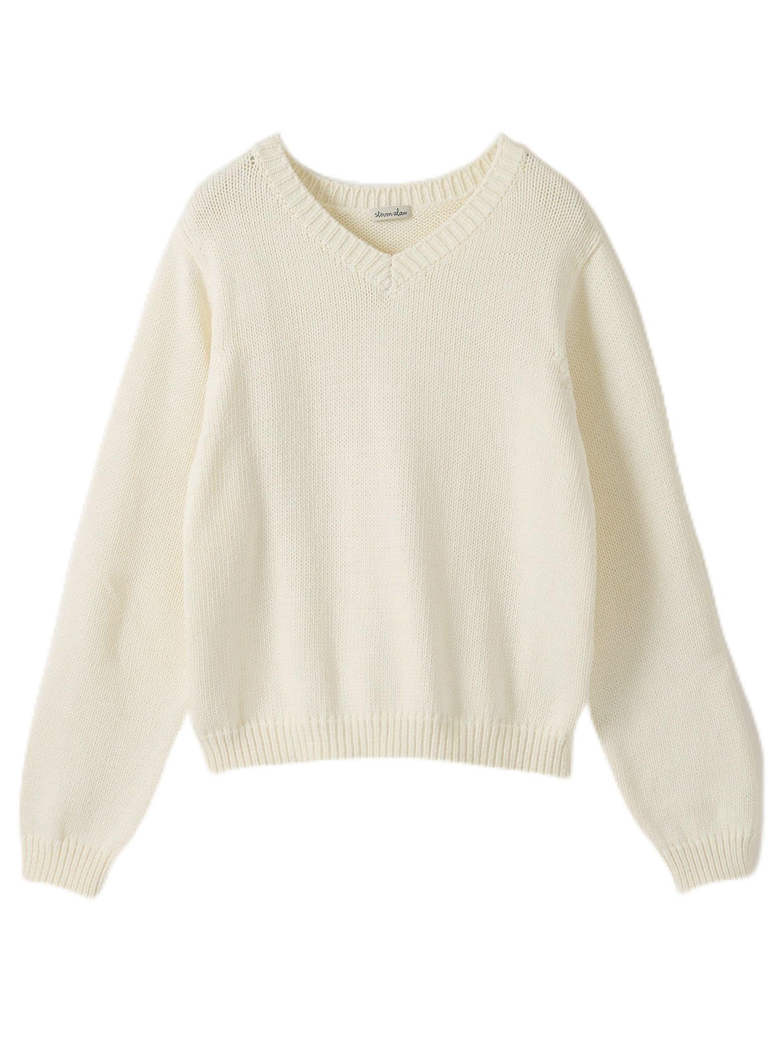 

Youth United Свитер Steven Alan Knit 82131990457 0300 OFF FREE [Beauty & Arrows] V-образный вырез БЕЛЫЙ(03)