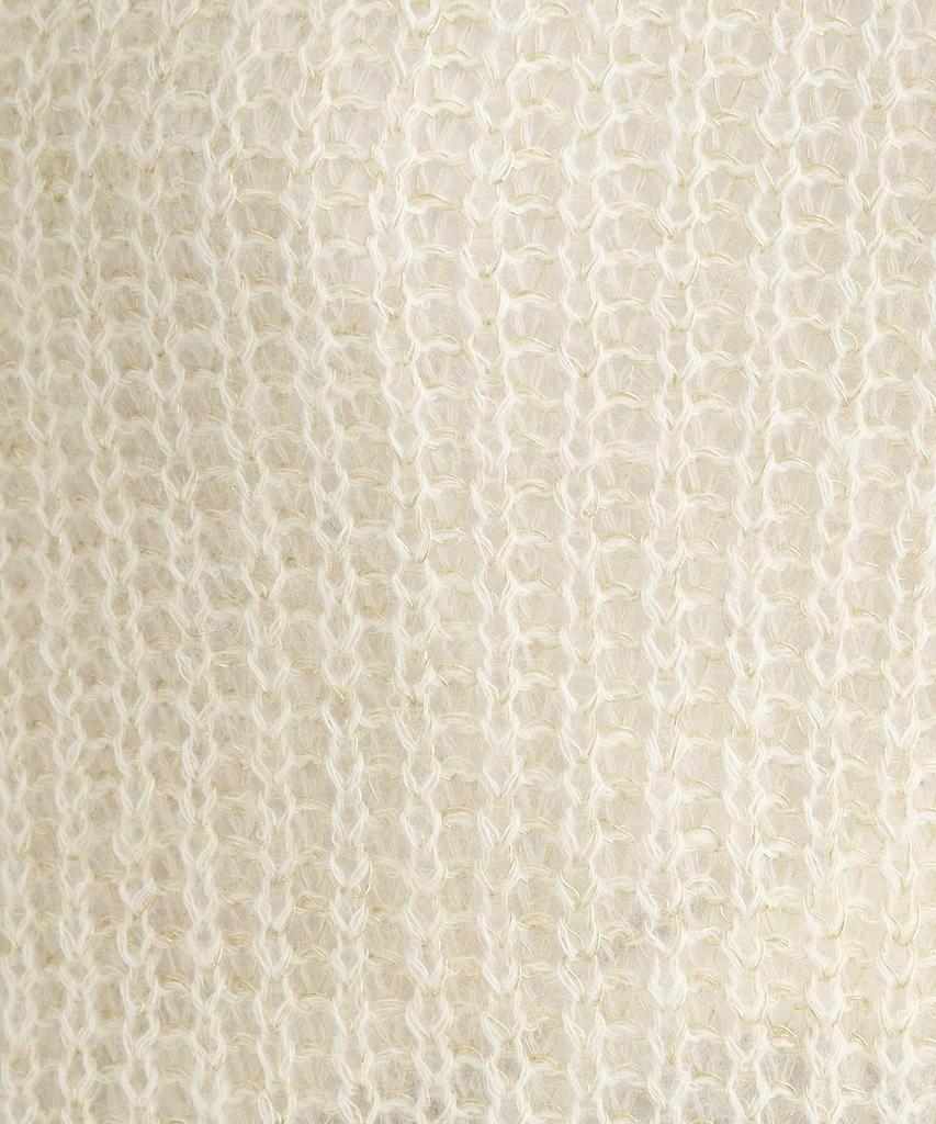 INDIVI Hairy Loose Knit 12719432 Light Gray Size 38 Knitwear/Sweater [Washable/Mohair Blend] Lamé Women's (011) (M)