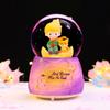 Iridescent Castle Snowfall Crystal Ball Music Box for Kids - Dreamy Fairy Tale Carriage.