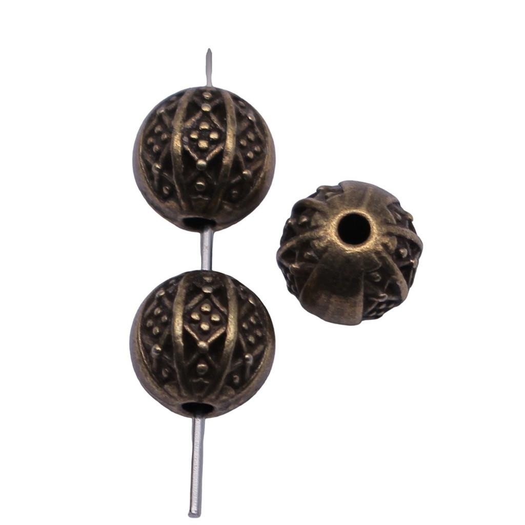 Floral Edge Spacer Beads Ornate Metal Small Hole Charms For Bohemian Beading Supplies