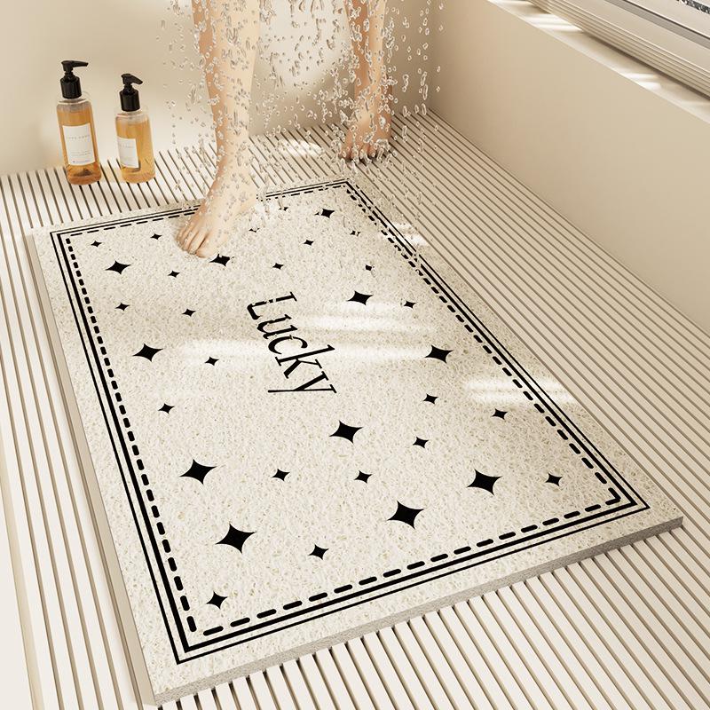 Washable Anti-Slip Bathroom Mat - Dirt-Resistant, Easy-Clean, Hollow Design Foot Pad