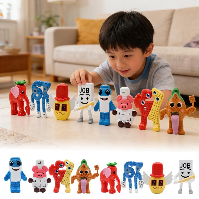 Fashnics Unisex Kids 8Pcs Steal A Brainrot Figures Pvc Model Ornament Brainrot 67 Figurine Desktop Decoration Game Peripheral Birthday Gift For Kids