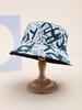Women's Wide Brim Foldable Bucket Hat Spring Summer Sunshade Casual Outdoor Flat Top with Letters Pattern