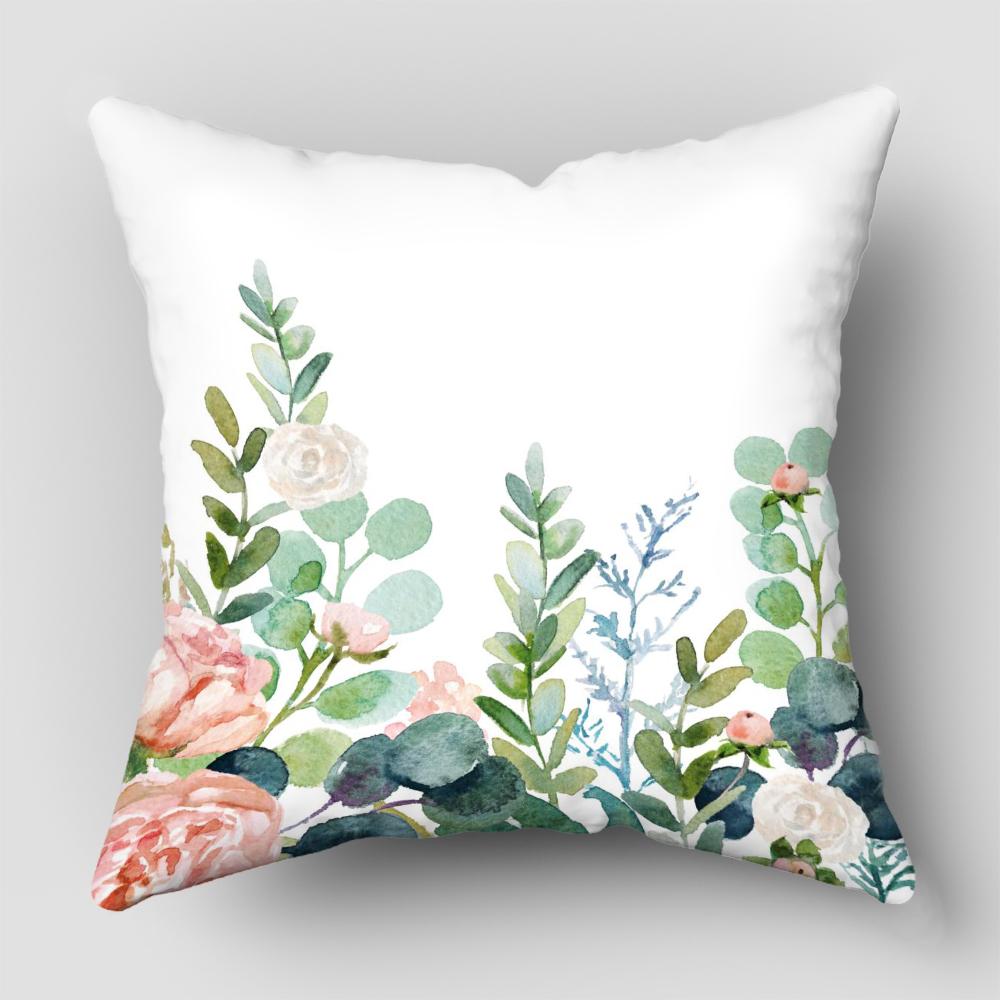 1pc Unique Floral Design Pillow Case For Home Decorative Pillows Cover Invisible Zippered Throw PillowCases 8.1