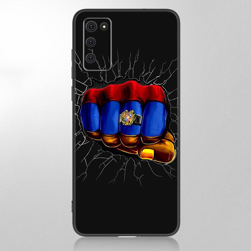 Armenia Armenians Flag Case For Samsung Galaxy A12 A02S A22 A32 A52 A72 A71 A51 A41 A31 A21 A11 A50 A70 A10S A20S Black Cover