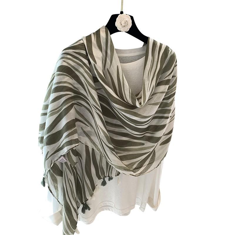 Womens Long Zebra Print Scarf Wrap Shawl Vintage Chic Style Lightweight Accessory