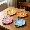 Crochet Flower Coasters, Handmade Knitted Heat Resistant Cup Mats Table Placemats, Decorative Crochet Doilies for Tabletop Protection, Cute Home Decor