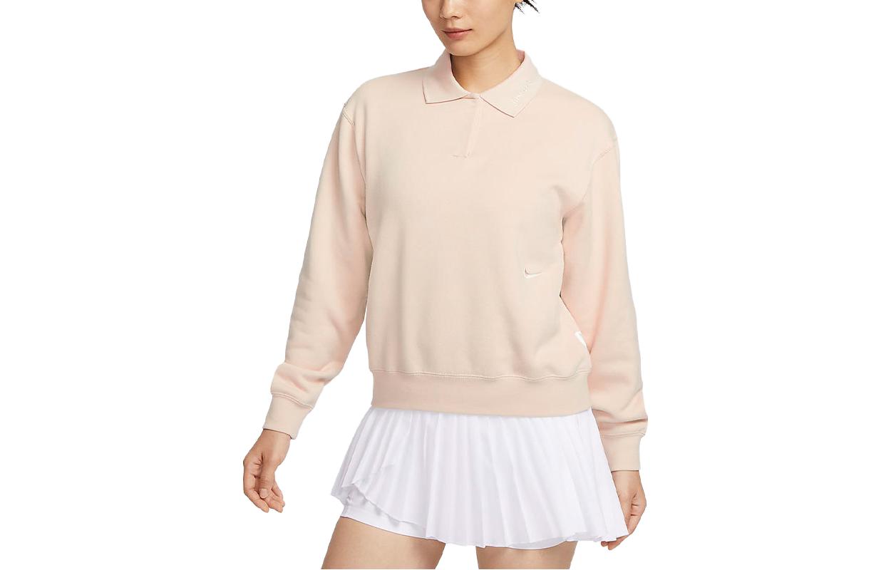 Nike Polo Shirts Women s Dune White Polo Collar Moderate Straight Fit FZ4338-126 S