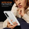For Samsung Galaxy Z Fold4 5G Case Kickstand Wristband PC Phone Cover with Tempered Glass Film