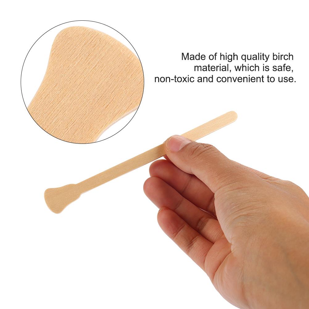 Buy 50pcs Wooden Wax Spatula Tongue Depressor Disposable Mask Hair Remove Cream Applicator at
