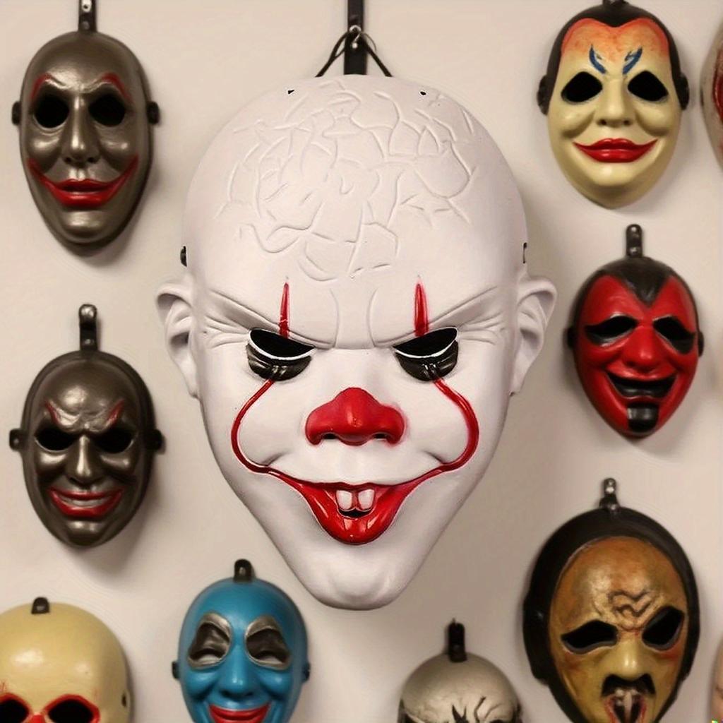 Scary Clown Halloween Mask - 3D Full Face Headgear, Haunted House Prop, Costume Party Cosplay & Halloween Party Decoration