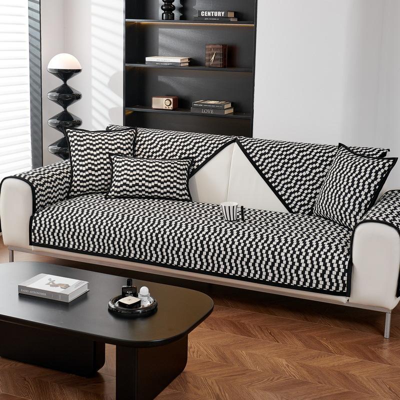 Four Seasons Universal Chenille Sofa Cover Plaid Printed Sofas Cushion Couch Mat Protector Slipcovers for Living Room