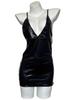 New Sexy Home Short Dress Elegant Pu Patchwork Mesh Tight Bodycon Dress Nightdress Bodycon Strap Pure Desire Dresses 657P