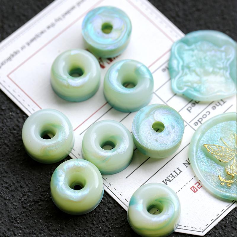Pearlescent Mixed-Color Sealing Wax Beads Set Breakable Creative Shaped Chocolate Wax for DIY Crafts and Journaling