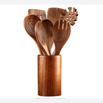ZISIZ Wooden Cooking Utensil Set