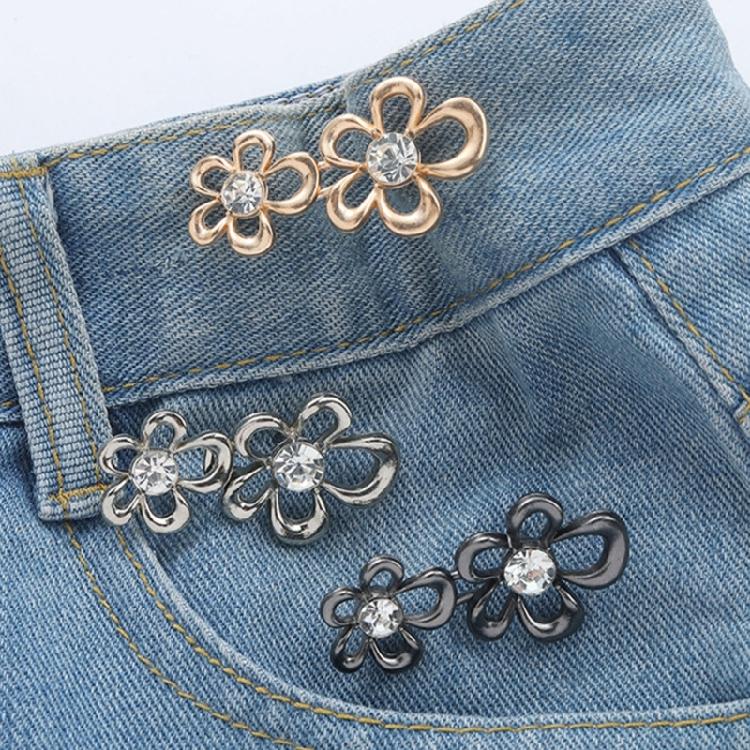 Adjustable Waist Button Set, Pants Waist Button for Pants Jeans to Make Tighter