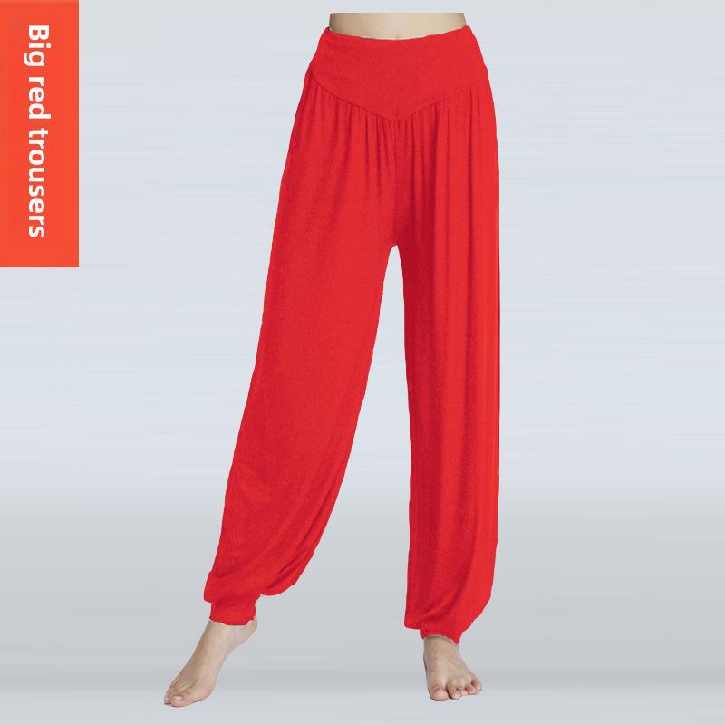 Pantaloni sportivi in modal per yoga e danza, pantaloni a campana larghi e di grandi dimensioni S