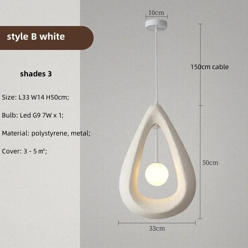 Modern LED Wabi Sabi Pendant Lights Hanging Lighting Minimalism Suspend Living Room Bedroom Home Indoor Decor Lamps Fixtures
