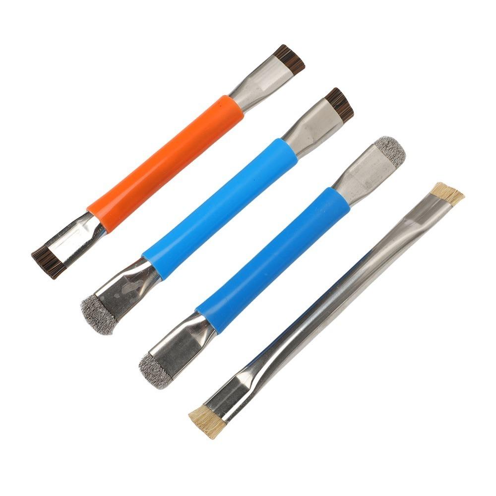 Anti-static Cleaning brush Double head Horse hair brush Steel wire brush  Circuit cleaning 4Pcs