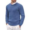 Nuovo Maglione Lavorato a Maglia da Uomo Girocollo per Autunno e Inverno, a Maniche Lunghe, Tinta Unita, Semplice Maglia Base da Uomo