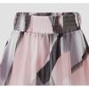 Summer Thin Mid-Length Skirt for Women, High Waist Chiffon Half Skirt, 100kg Floral A-Line Flared Skirt with Elastic Waist