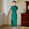 New Chinese silk cheongsam 1011 new summer daily improvement national style young mulberry silk cheongsam dress