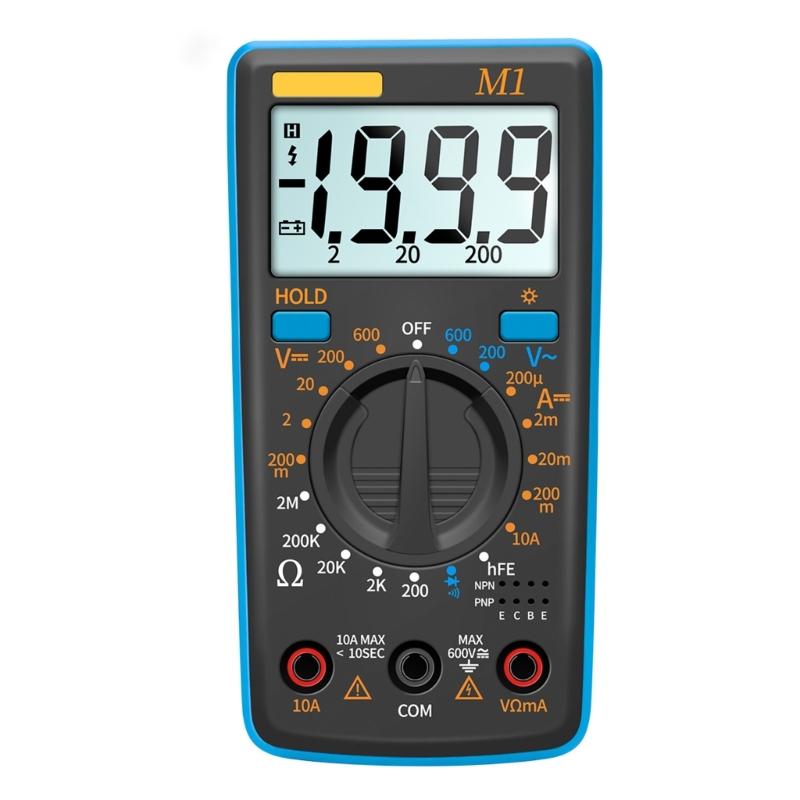 Pocket Sized Digital Multimeter Measuring Tool with Auto Ranging Backlights Display for Electronic Repairs Professional