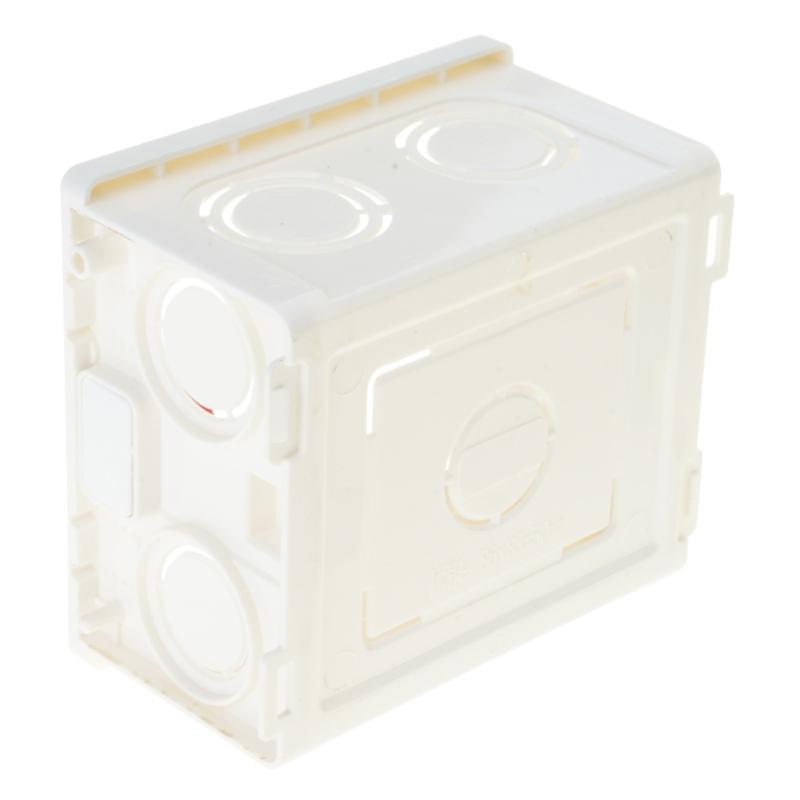 Dustproof PVC Wall Switch Socket Box Type 86 Mounting Back Box Wall Switch Socket-Plug Single Switch White Bottom Box