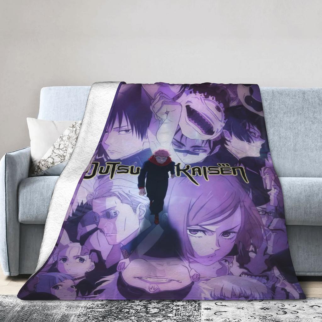 Jujutsu Kaisen Plush Blanket Kids  Flannel Bedding Throws For Couch Chair Soft Warm Customized Quality Bedspread Birthday Gift