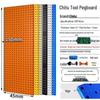 Chi Tu Tools Wall-Mounted Pegboard Rack - Square Hole Storage Organizer with Hooks