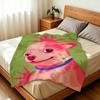 Character a Art D Dog Throw Soft Warm Flannel Fleece Throw Blanket for Sofa Bed Travel Home