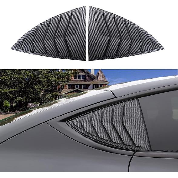 Yhcdsea For Model Y Side Window Louver Cover Sport Style For Tesla Model Y    2024 2025 Accessories (Matt Black)