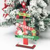 1pcs Desktop Christmas Tree Wooden Ornaments Xmas Wooden Plaques Decorative Ornaments Creative Festival Scene Decoration DIY