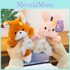 Cartoon Animal Plush Keychain With Short Plush Material For Stress Relief And Collectors