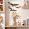3Pcs Wooden Eagle Wall Decoration Eagle Pattern Wall Hanging Art Vintage Decor for Beach House Bedroom Living Room Nautical Wall Ornaments